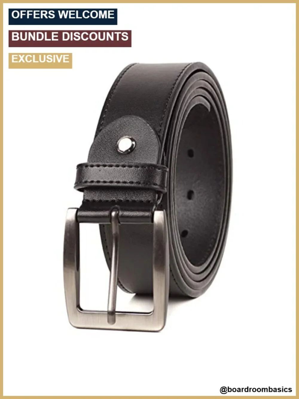 Extra Long Big & Tall Men's Faux Leather Dress Belt